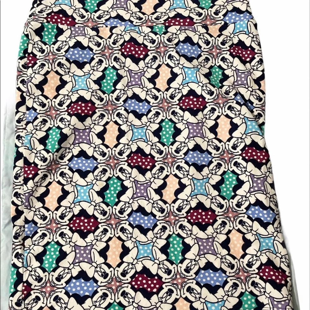 LuLaRoe cassie skirt Minnie mouse L EUC